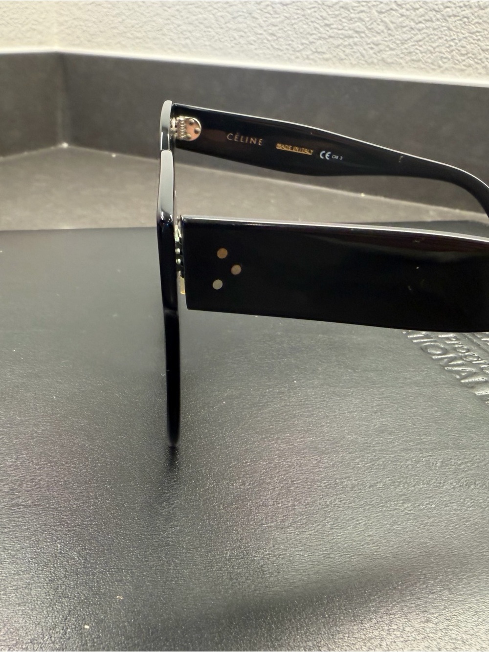 Celine Black Rectangle Sunglasses - Picture 8 of 8